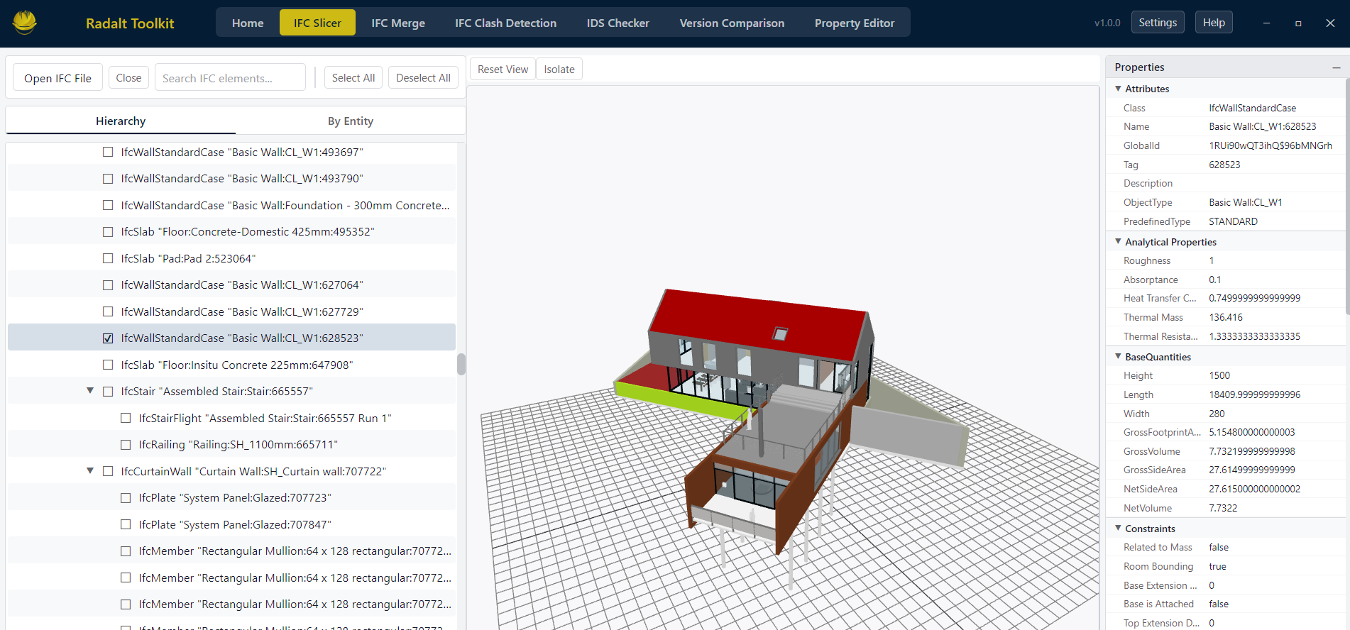 IFC Slicer — Radalt Toolkit screenshot