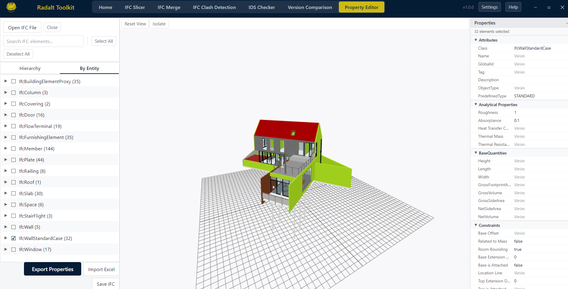 Radalt Toolkit — Property Editor
